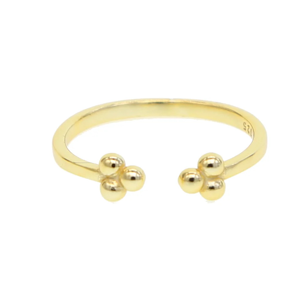 Женское Открытое кольцо из серебра 925 пробы с геометрическим рисунком | Украшения