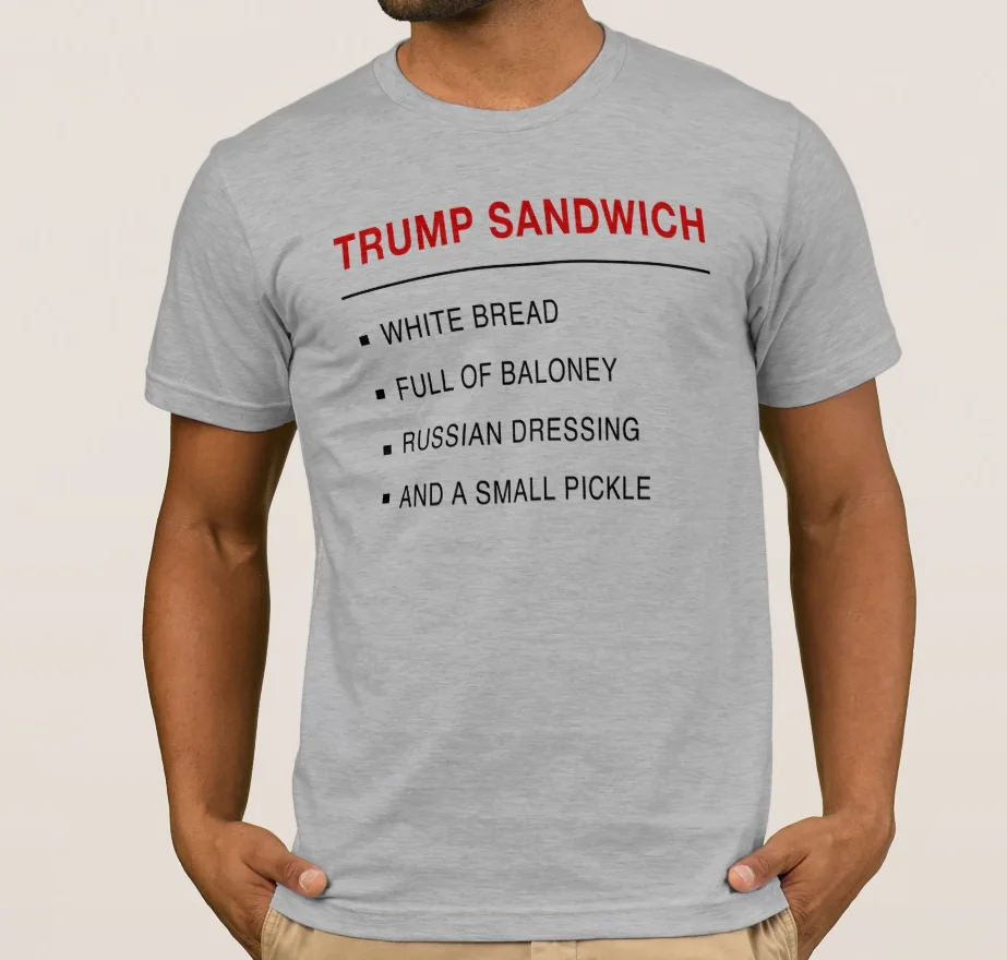 Мужская футболка с изображением белого хлеба Трампа | одежда