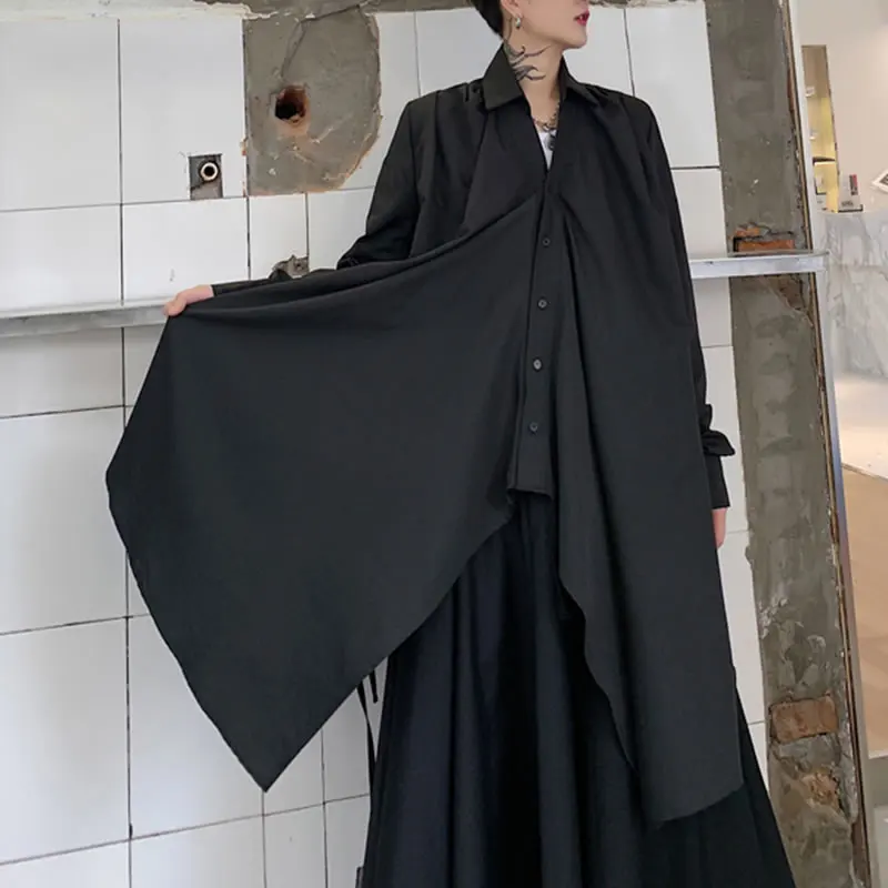 XITAO плиссированная необычная блузка Женская корейская мода плюс размер отложной