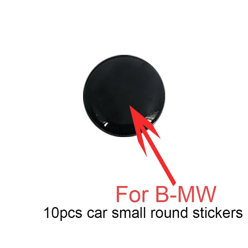 

10pcs Car Round Small Sticker Waterproof Interior Details for BMW E39 F10 F30 E46 E60 E90 E34 X5 E36 E53 Serie 1 Car Accessories