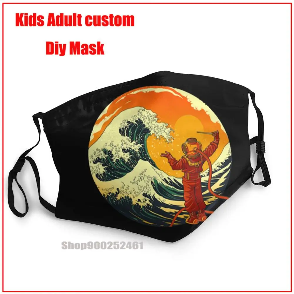 

Scuba Diver Maestro Of The Sea Ocean Nature Waves DIY face maks fashion mouthmask washable kids mouth mask with design funny