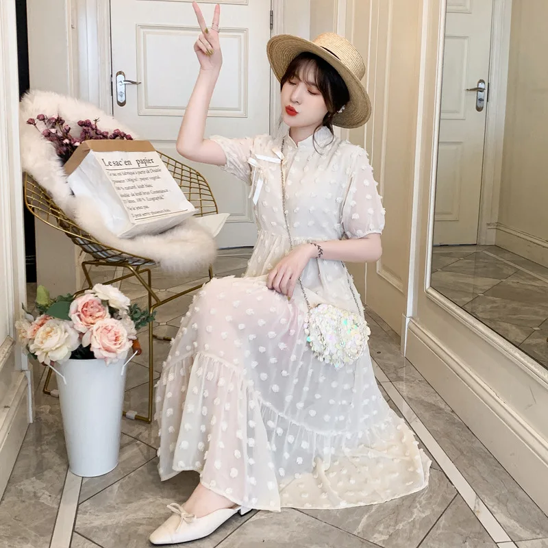 Платье для беременных летняя одежда ретро сказочное плавающее дизайнерское