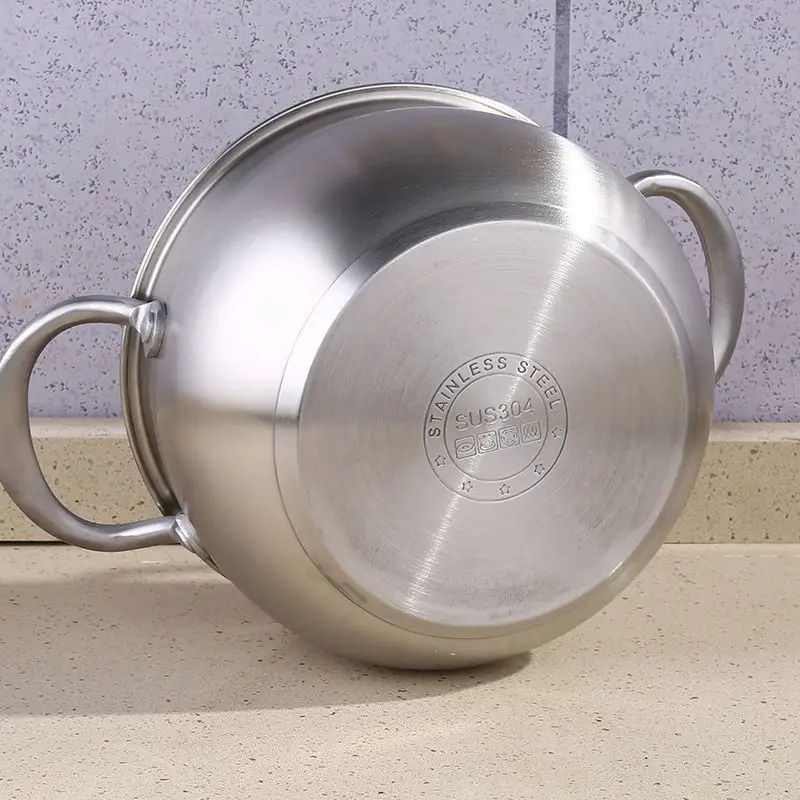 304 Stainless Steel Household Soup Pot Thickened Pots Stew Cooker Porridge Induction Gas Single Layer 2 | Дом и сад