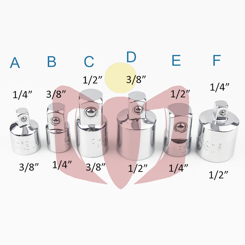 

Переходник для гаечного ключа с трещоткой 1/4 дюйма, 3/8 дюйма, 1/2 дюйма