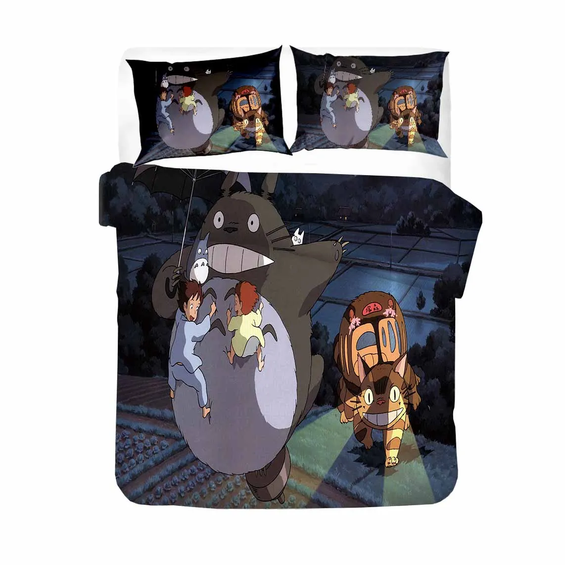 Домашний текстиль милый комплект постельного белья с 3D рисунком Тоторо