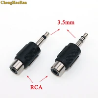 chenghaoran 1pcs rca jack connector to jack 3 5 mm monostereo plug adapter nickle plated quality plastic audio rca plug