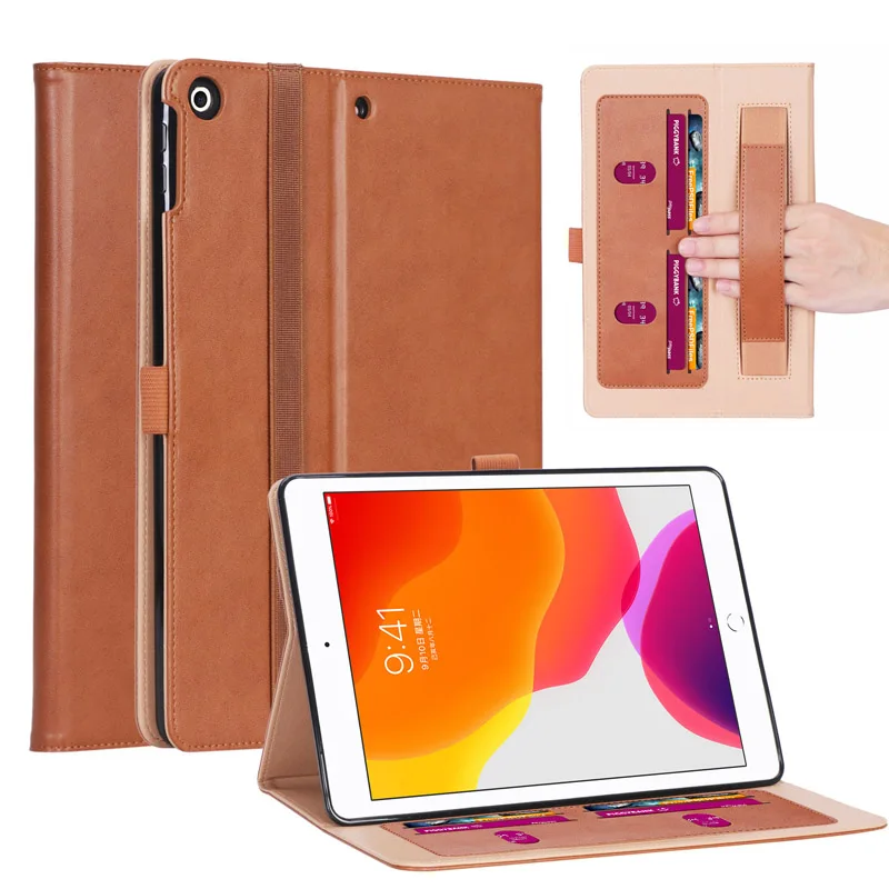Для iPad 10 2 дюйма 2019 ручной кожаный чехол многофункциональный смарт-чехол для карт