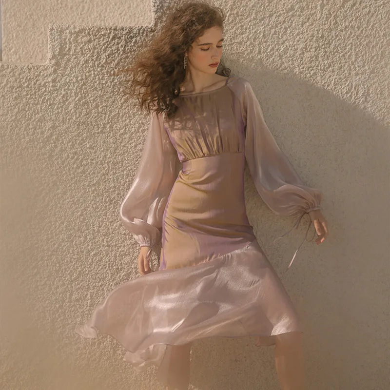 Оригинальный дизайн AIGYPTOS весна лето женское винтажное элегантное тонкое платье