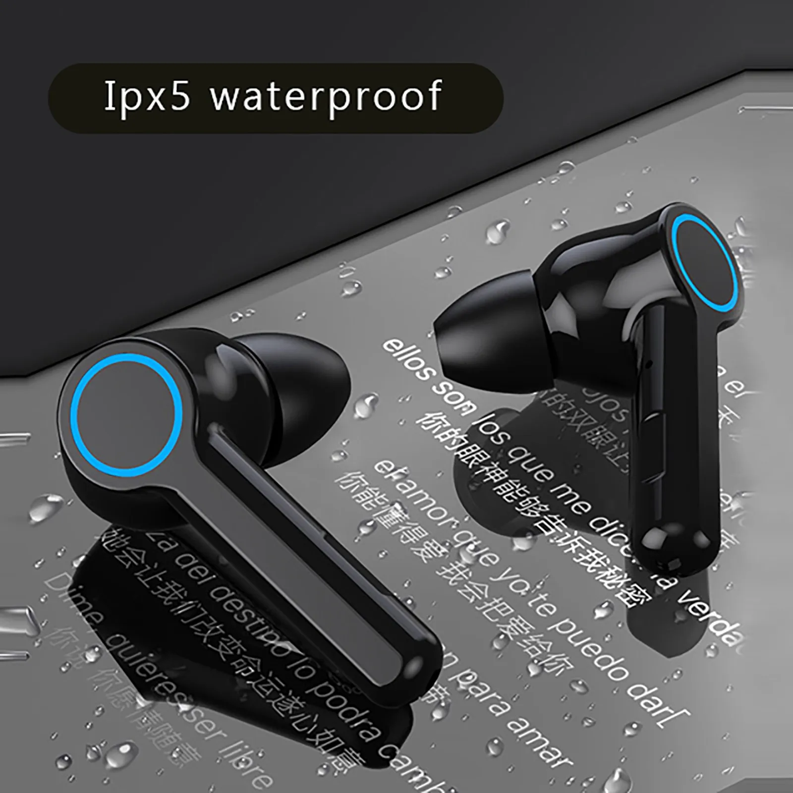 S709 наушники в ухо умный цифровой дисплей IPX5 Водонепроницаемый NFC двойной Стерео