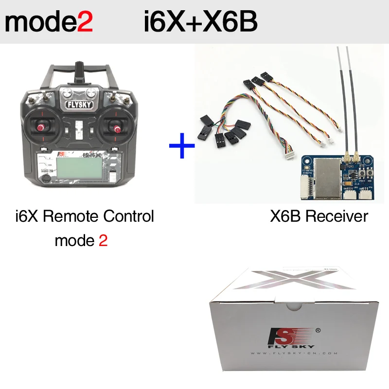 model2 i6X X6B Flysky FS-i6X FS I6X 10CH 2,4G Радиоуправляемый контроллер передатчика с iA10B iA6B A8S X6B приемником для радиоуправляемого вертолета многороторного дрона - Цвет: model2 i6X X6B