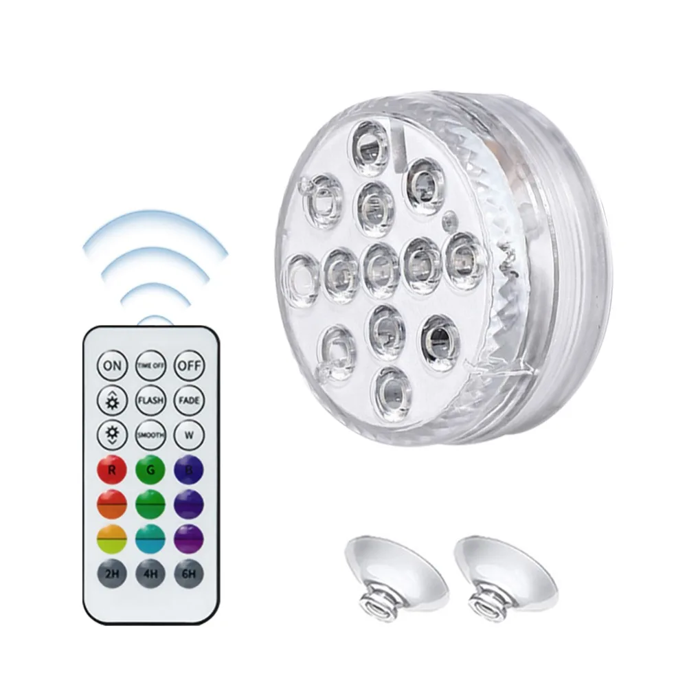 Погружной светильник для дайвинга 13 светодиодов 16 цветов магнит и присоска