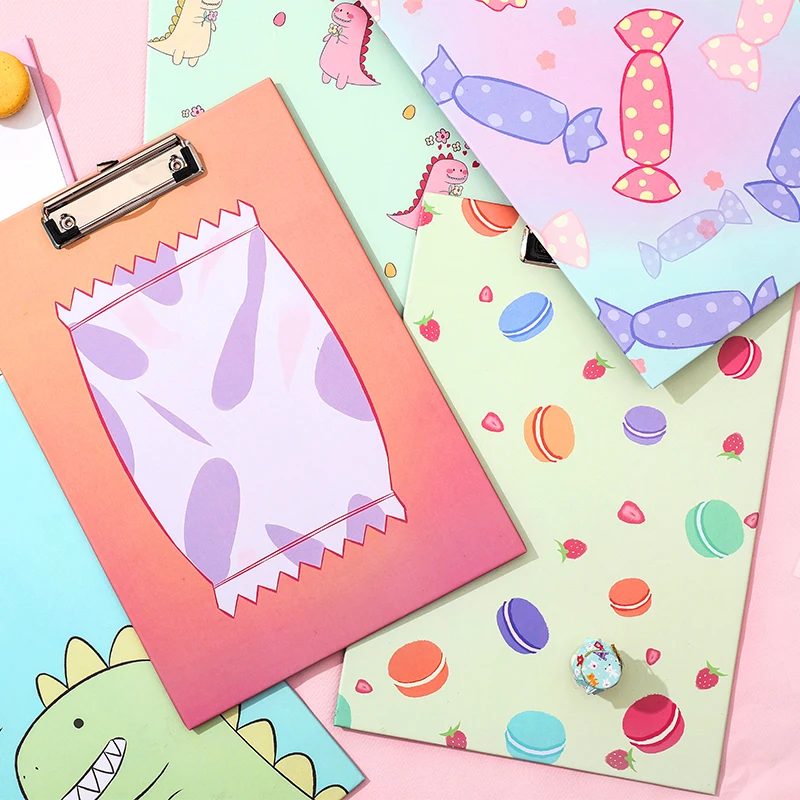 Dinosaur Drawing Clip Board Folder A4 Paper Clipboard Holder Hanging Plate Writing Pad Clamp Student Office Stationery Sketch | Канцтовары