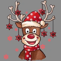 cute christmas deer iron on transfers for clothing thermoadhesive patches on clothes parches stripe stickers appliques on jacket