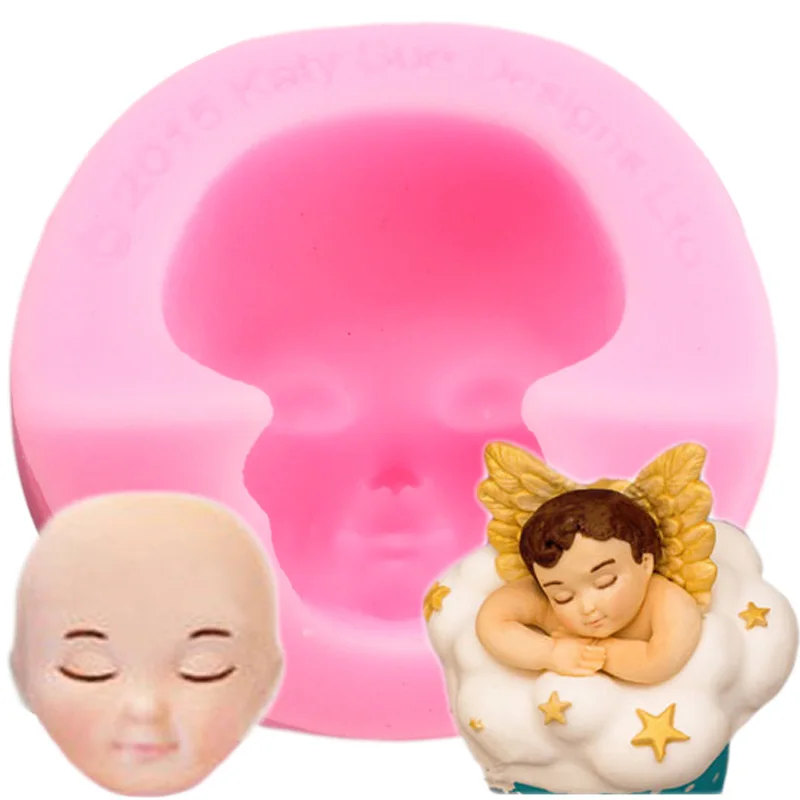 3D Baby Face Пособия по кулинарии Инструменты Силиконовые Формы Торт Шоколадные