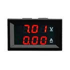 Новый Миниатюрный цифровой вольтметр, амперметр, постоянный ток 100 в, 10 А, панель, усилитель, измеритель напряжения, тока, тестер, синий и красный, двойной светодиодный дисплей