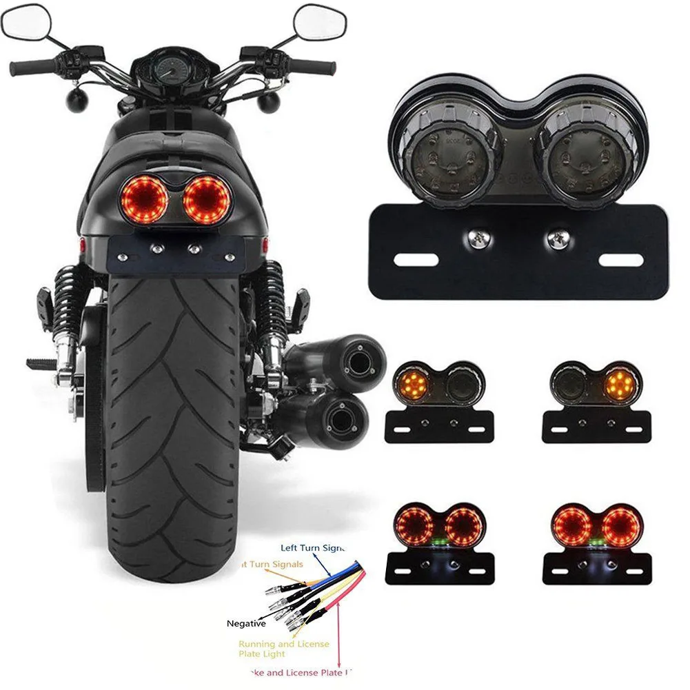 

Universal Motorcycle Tail Light LED Rear Brake Lamp Modification Indicator F-Best