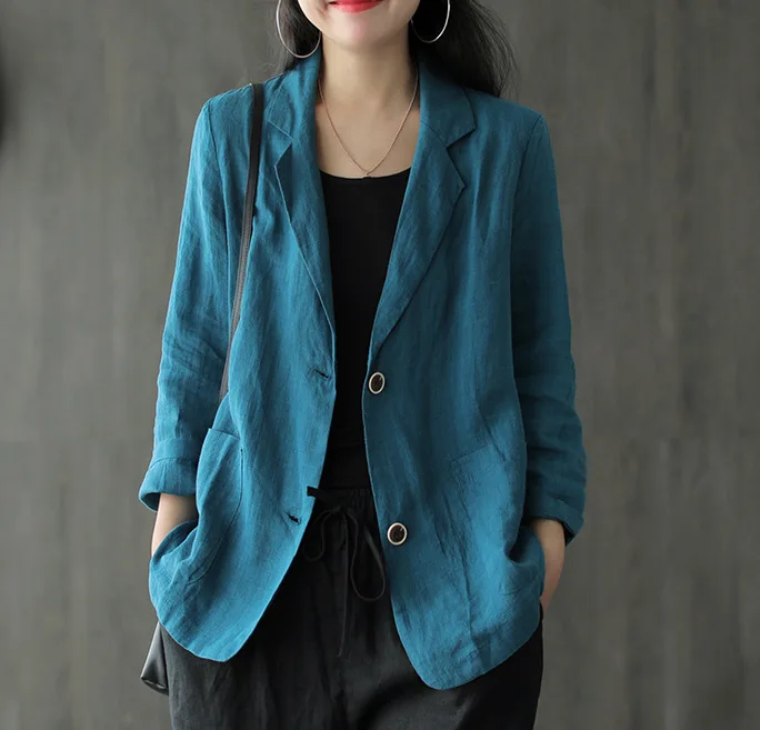 Женский свободный кардиган в стиле ретро повседневные летние жакеты с отложным