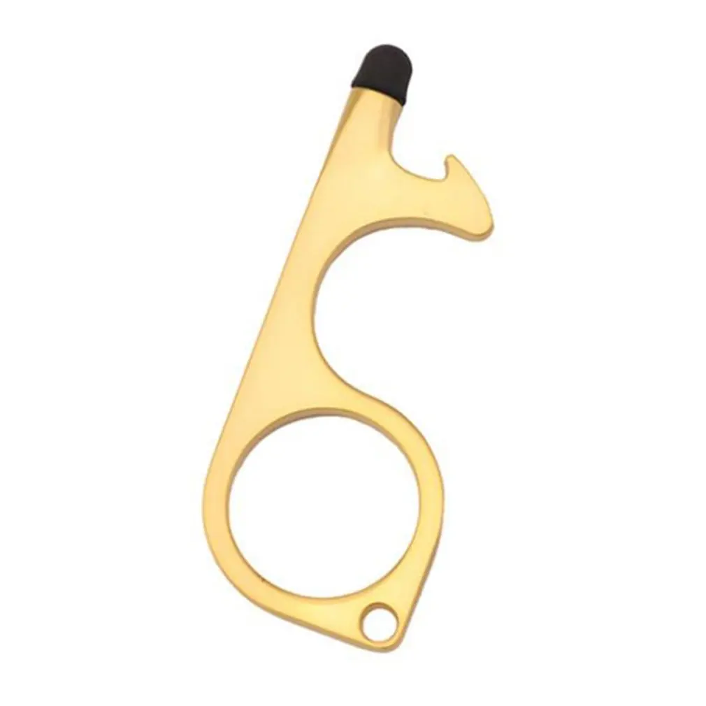 EDC экран открывалка для двери латунная резиновая головка мобильный телефон