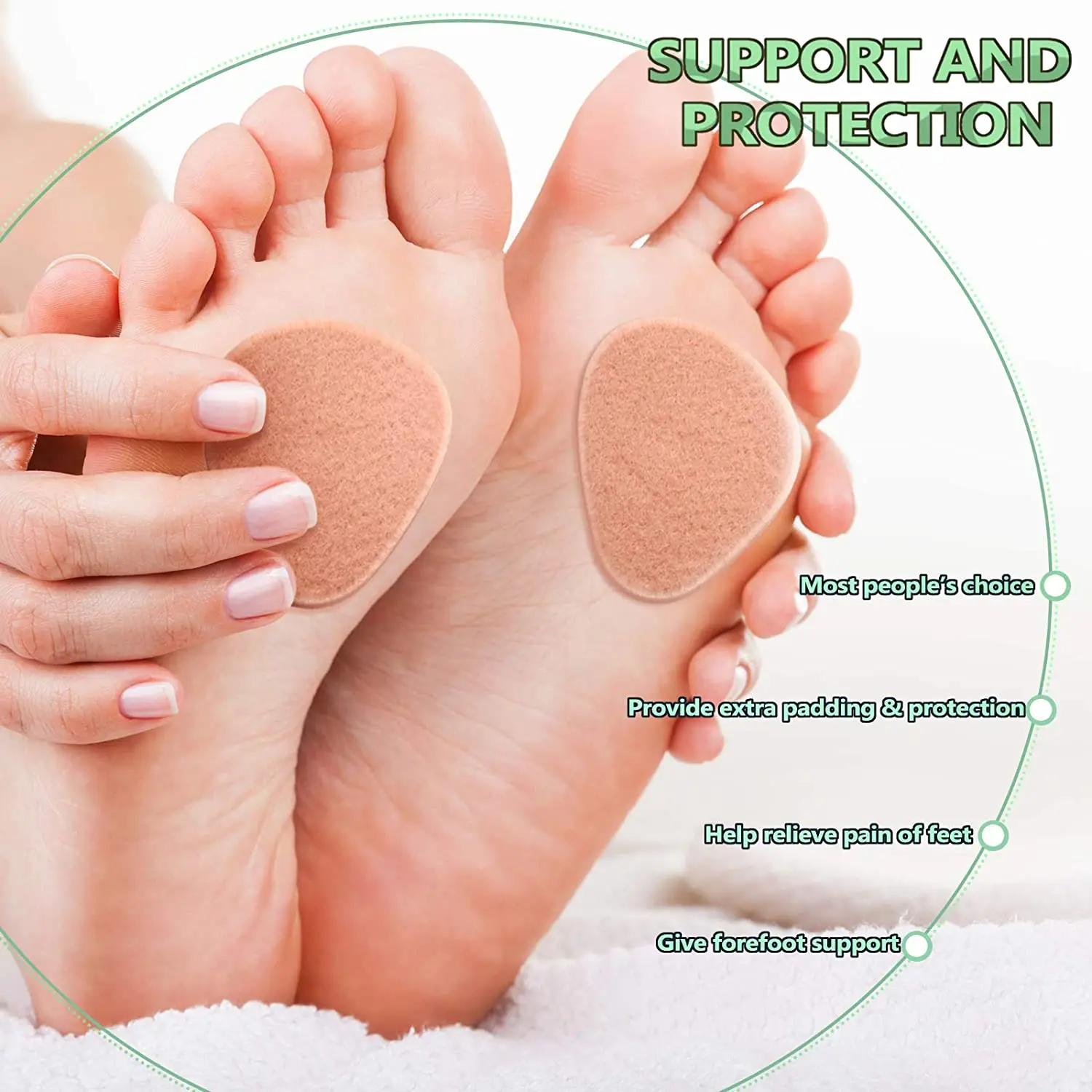 12 штук в геленочно пучковую фетровые подушечки с вкладышами мяч для пилки ног