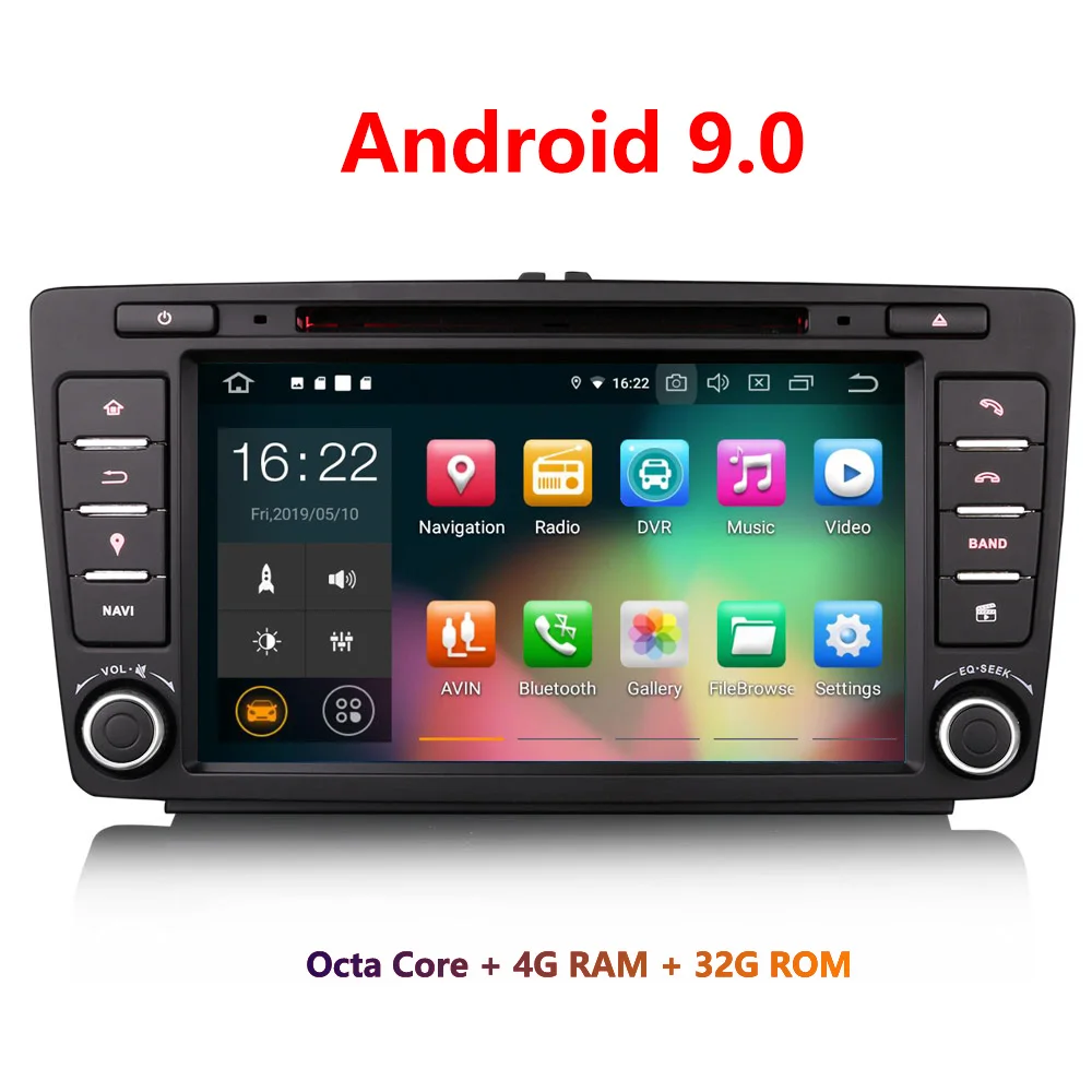 Erisin ES7926s 8 дюймов Android 9 0 Восьмиядерный 4 Гб ОЗУ автомобильный мультимедийный плеер