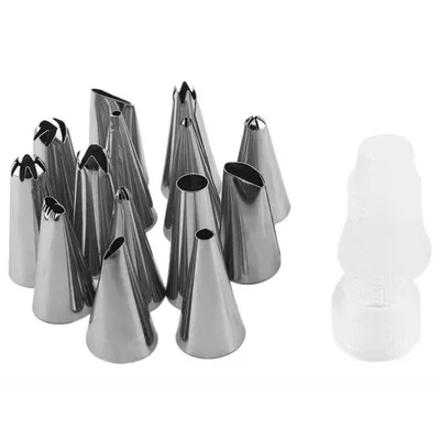 

50 Silicone Pastry Bag 48 Stainless Steel Nozzle DIY Cake Decorating Tip Set Mouth Icing Piping Cream Cookie Baking Decor Tools