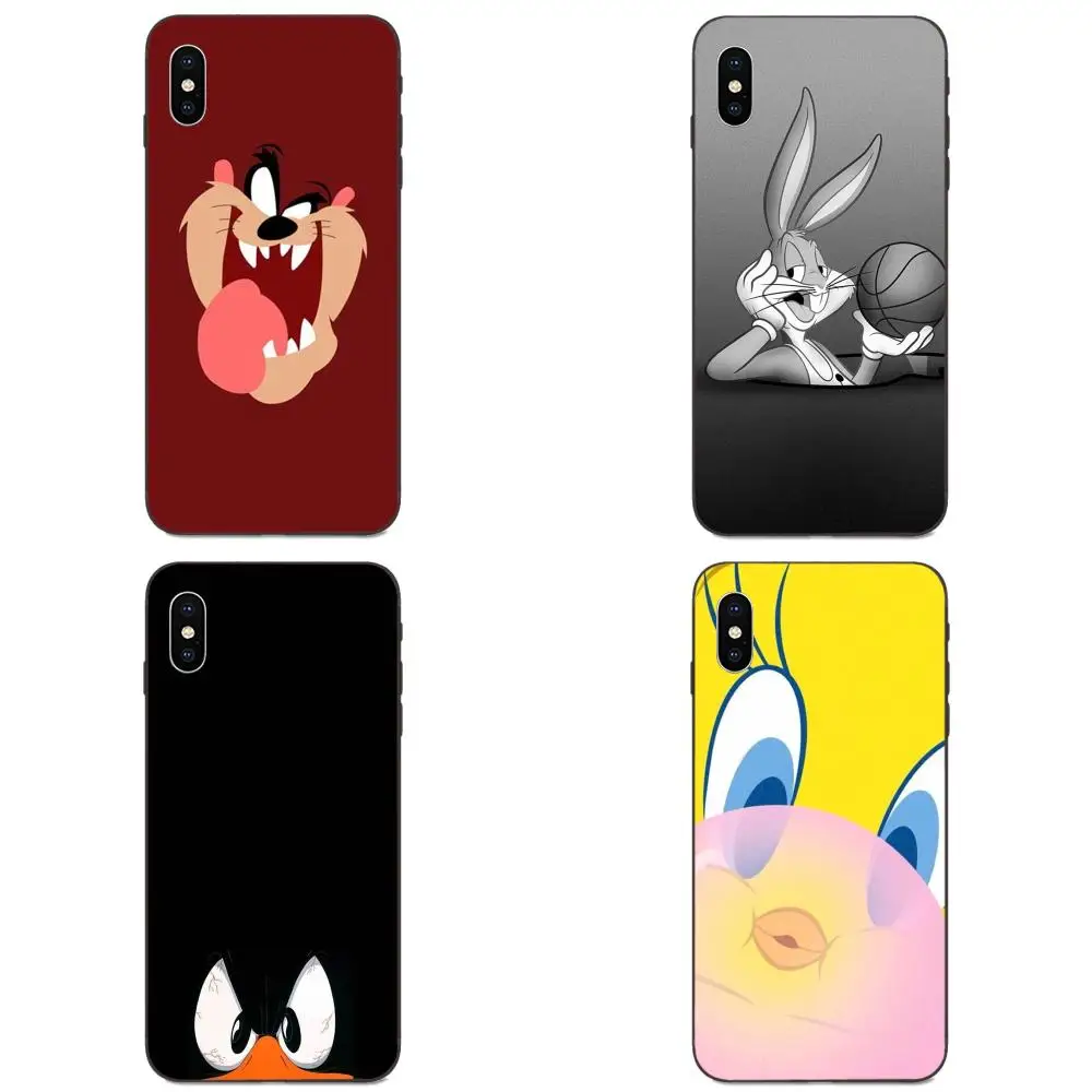 Мягкий чехол для телефона Capa Bugs Bunny Tweetybird Daffy Duck And Dog Looney Tunes Xiaomi Redmi Mi Note 2 3S 8 9 Lite SE