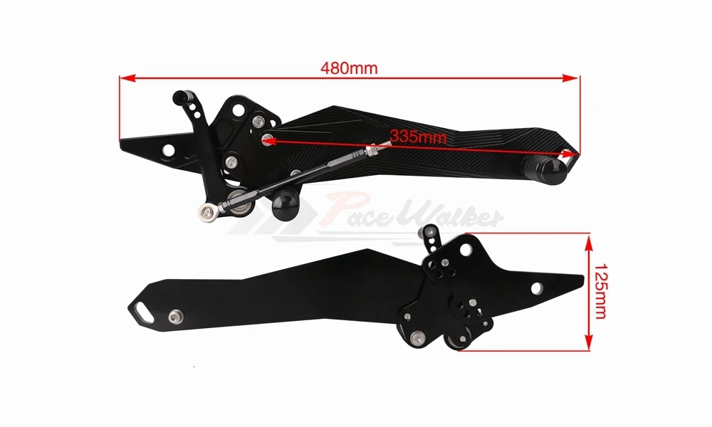 CNC мотоцикл подножка Регулируемый двигатель Rearset задний Набор подножки для Kawasaki Z800 2013