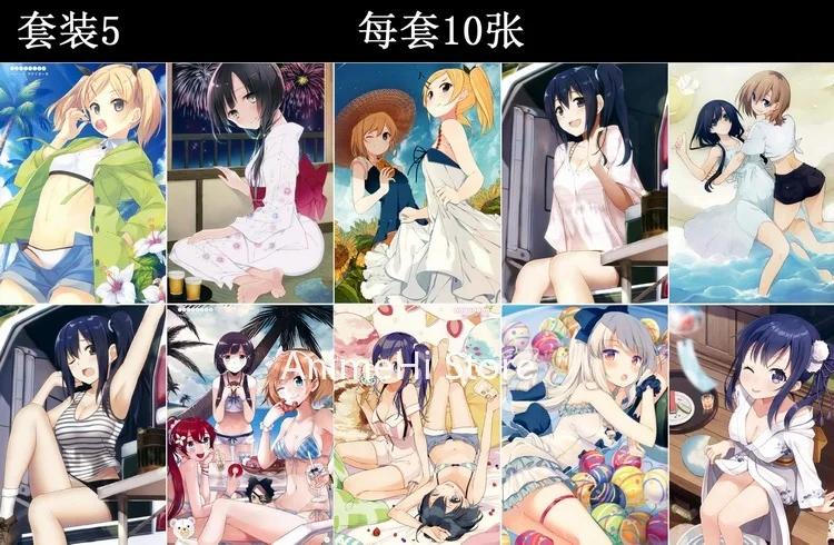 

10 pcs/set Anime SHIROBAKO posters Miyamori Aoi Yasuhara Ema Sakaki Shizuka wall pictures for Colletion A3 42x29CM Stickers
