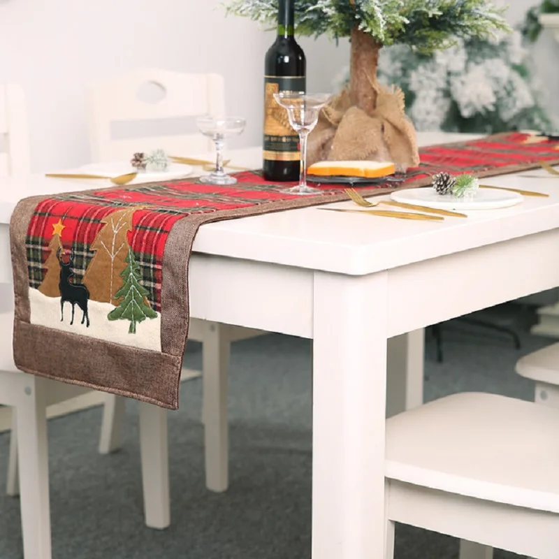 1 шт. рождественские украшения клетчатая настольная подставка лось маленькая под