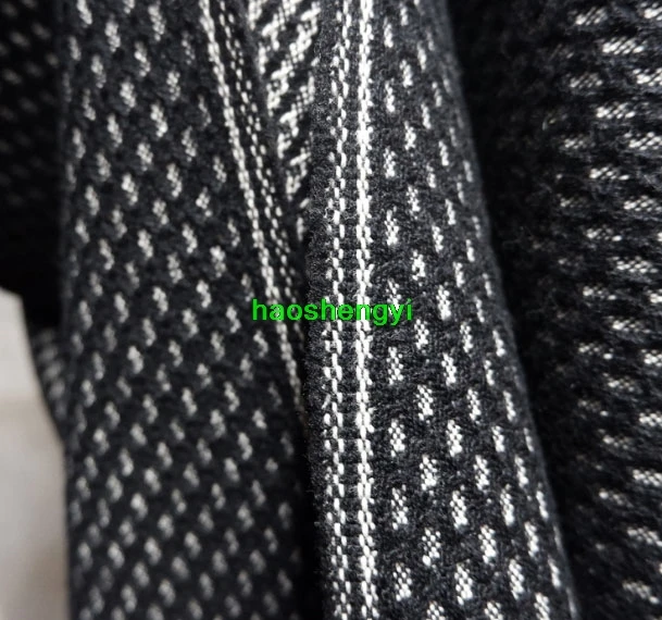 Высококачественная шерстяная осенне-зимняя сотовая трехмерная черно-белая