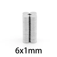 501000 pcs 6x1mm neodymium magnet strong 6mm x 1mm permanent magnet small round 6x1mm thin powerful magnetic magnet 61mm