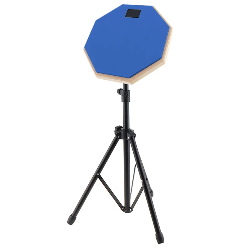 blue drum and stand 8 дюймов резиновый деревянный немой барабан Начинающий тренировка барабанная площадка с подставкой/палкой опционально для детали ударного инструмента - Цвет: blue drum and stand