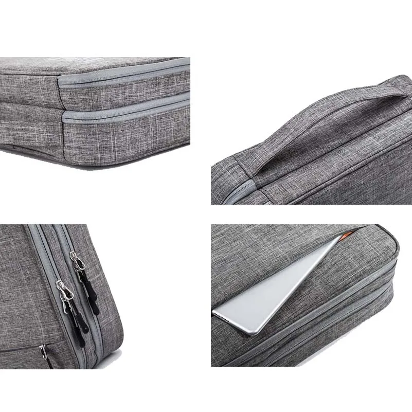 

HMUNII Brand 2 Layers Waterproof Usb Organizer Bag Charger Wires with Adjustable Dividers For Toiletry Digital Accessories