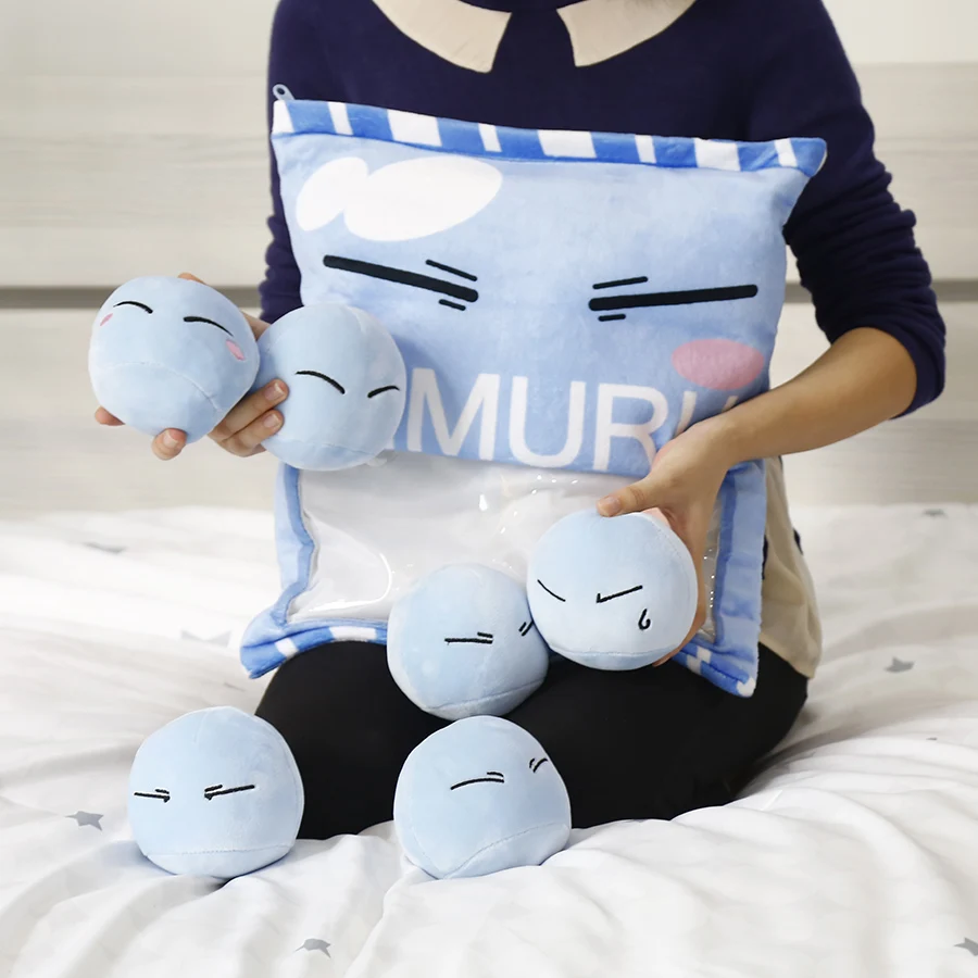 6pcs Rimuru Tempest That Time I Got Reincarnated as a Slime Pillow Cute Penguin Throw Mini Different Emotion | Дом и сад