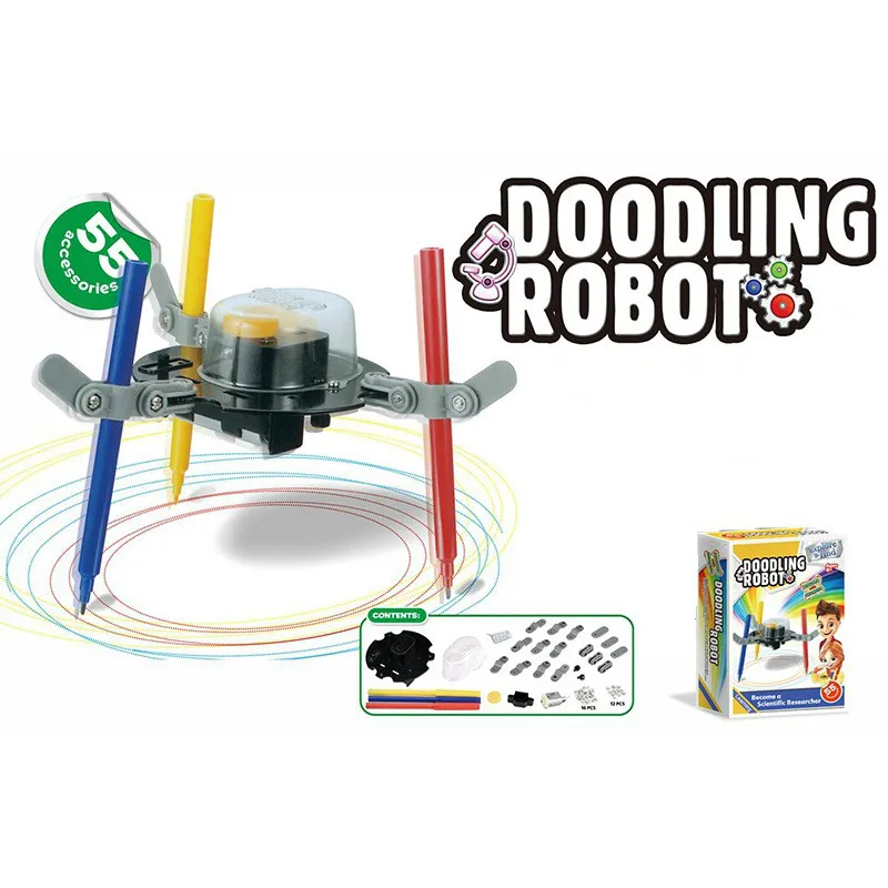 

Набор для творчества для студентов, научная и образовательная серия мощных машинок, граффити, робот, живопись, детские научные игрушки, Нови...