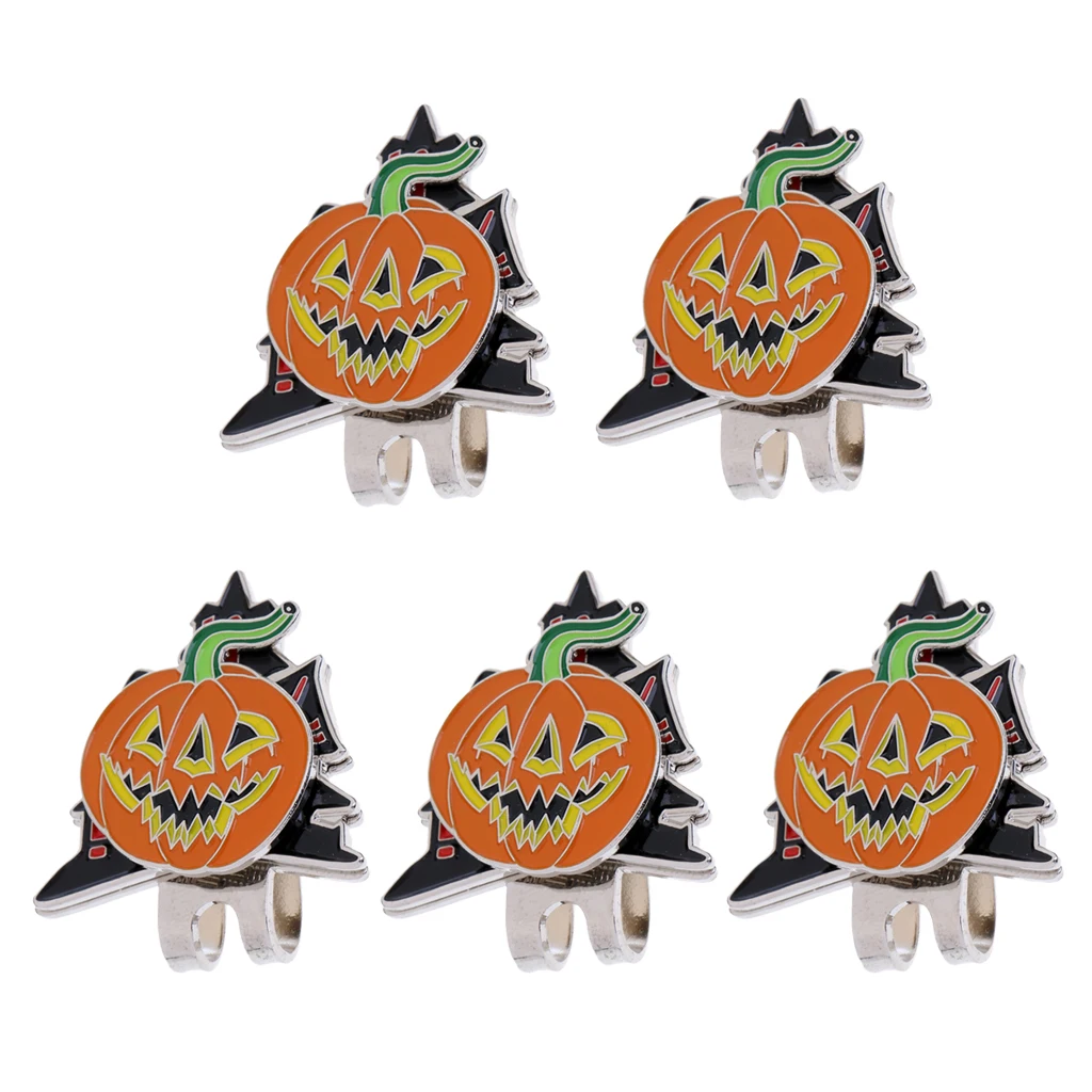 5 шт. Хэллоуин Тыква магнитные маркеры мяч для гольфа клип на кепки козырек