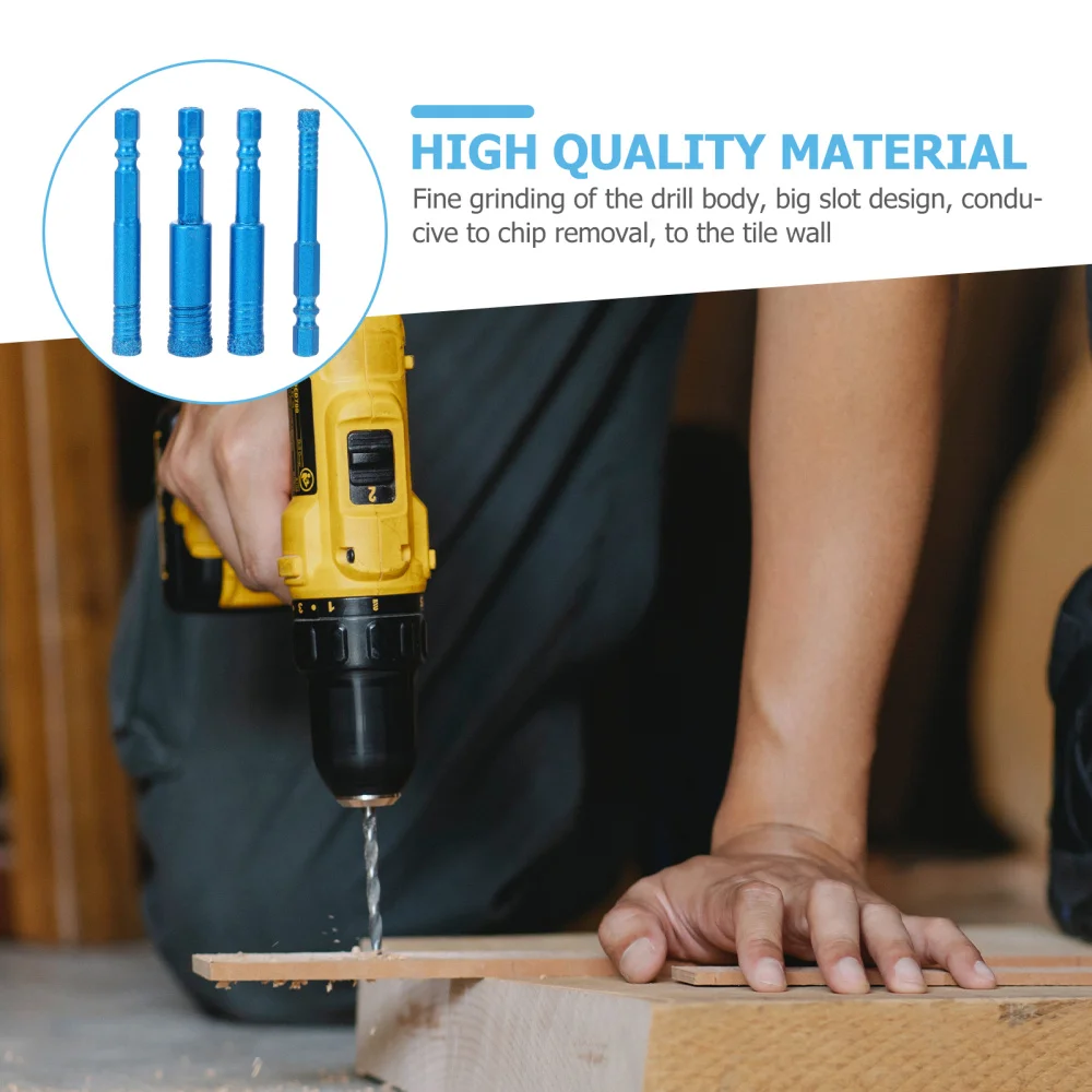 

1 Set of Tile Drill Bit Ceramic Alloy Hole Puncher Electric Drill Rotary Bit