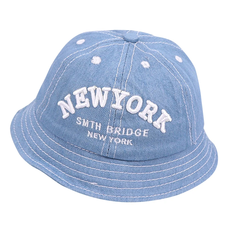 Хлопковые джинсовые шапки для маленьких мальчиков Детская Мягкая Панама с