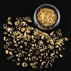 Смешанные металлические золотые Лунные звезды в стиле стимпанк снаряжение ракушка ананас Очаровательная УФ-рамка смола ювелирные изделия наполнение художественные изделия 120 шт.