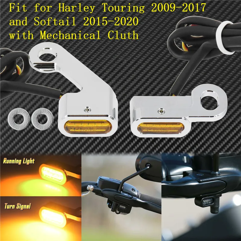 

2X мотоциклетный светодиодный указатель поворота E Mark, янтарный индикатор, мини-лампа для Harley Touring 09-20 Sportster 04-20 Softail 15-20