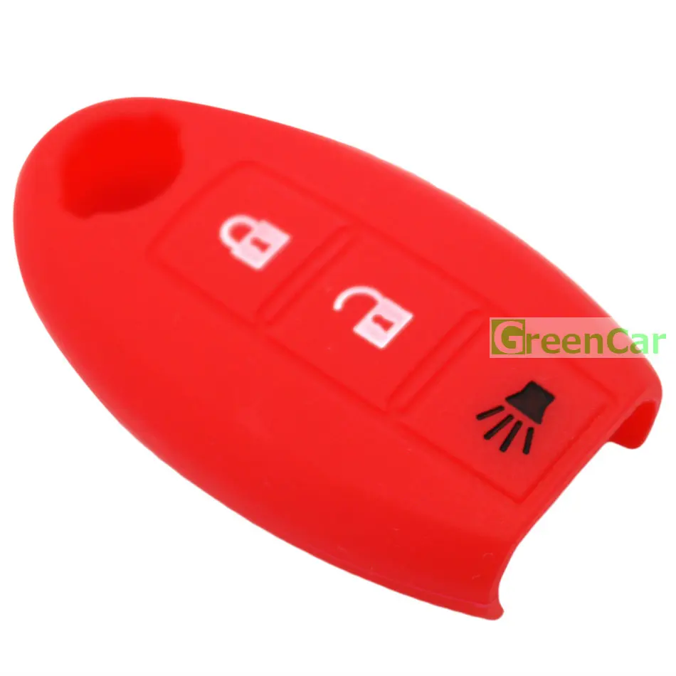 1 шт. 3 кнопки светящийся силиконовый чехол для ключей от машины Nissan March Murano Geniss Almera