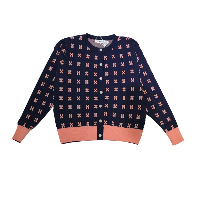 

Floral Knitted Women Cardigan Sweater 2021 Autumn Full Sleeve O-neck Single-breasted Vintage Elegant Tops Jumpers Femme