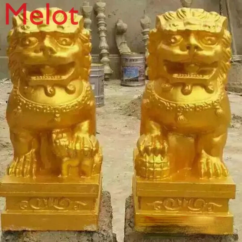 European-Style Cement Cast-in-Place Stone Lion Mold Balcony Corner Column Railing Decoration Model Male and Female Paired Lion