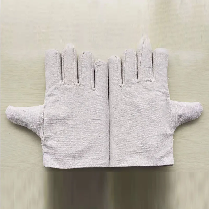 5/10 пар белые армированные однослойные парусиновые перчатки для обработки груза