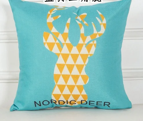 03 New Cojines Bule Yellow Throw Pillow Case Sofa Car Waist Cushion Cover Home Decor Kussenhoes Housse de Coussin Pillowcases - Цвет: 03