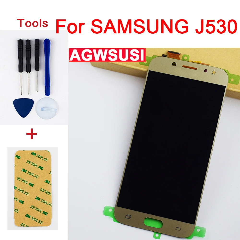 Черный ЖК дисплей с регулировкой для SAMSUNG Galaxy J5 2017 Pro J530 J530F|Экраны мобильных