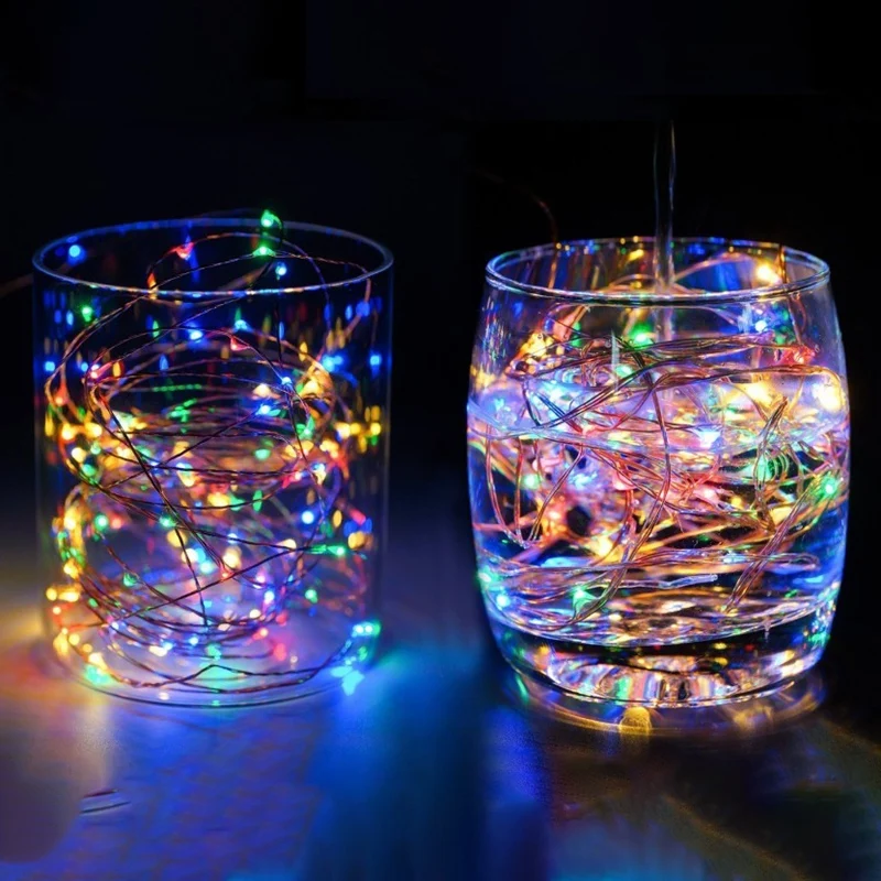 

2 Metre 20 LED Battery-Operated Firefly String Lights with Flexible Silver Wire,Wedding Supplies Party