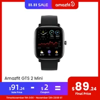 global version amazfit gts 2 mini gps smartwatch amoled display 70 sports modes sleep monitoring smart watch for android for ios