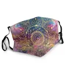 Золото акварелью и Туманность Мандала многоразовые унисекс маска для лица для взрослых с геометрическим рисунком Буддизм чехол с изображением цветка респиратор рот муфельная печь