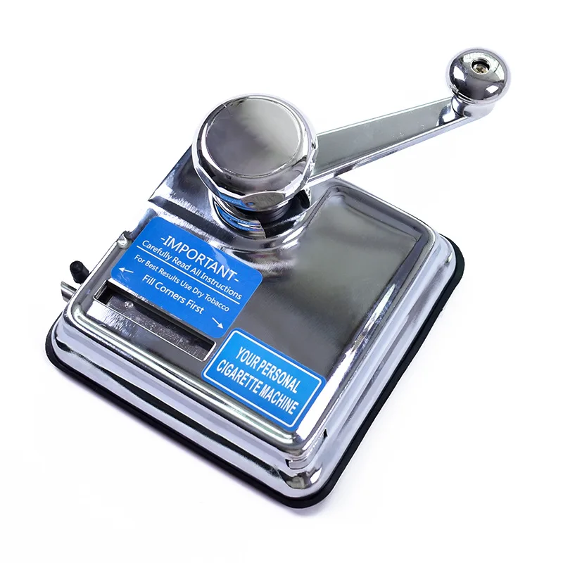 

6.5mm Silm Tube Hand-crank Cigarette Rolling Machine Tobacco Injector Maker Roller Stainless Steel Smoking DIY Tool Gift for Men